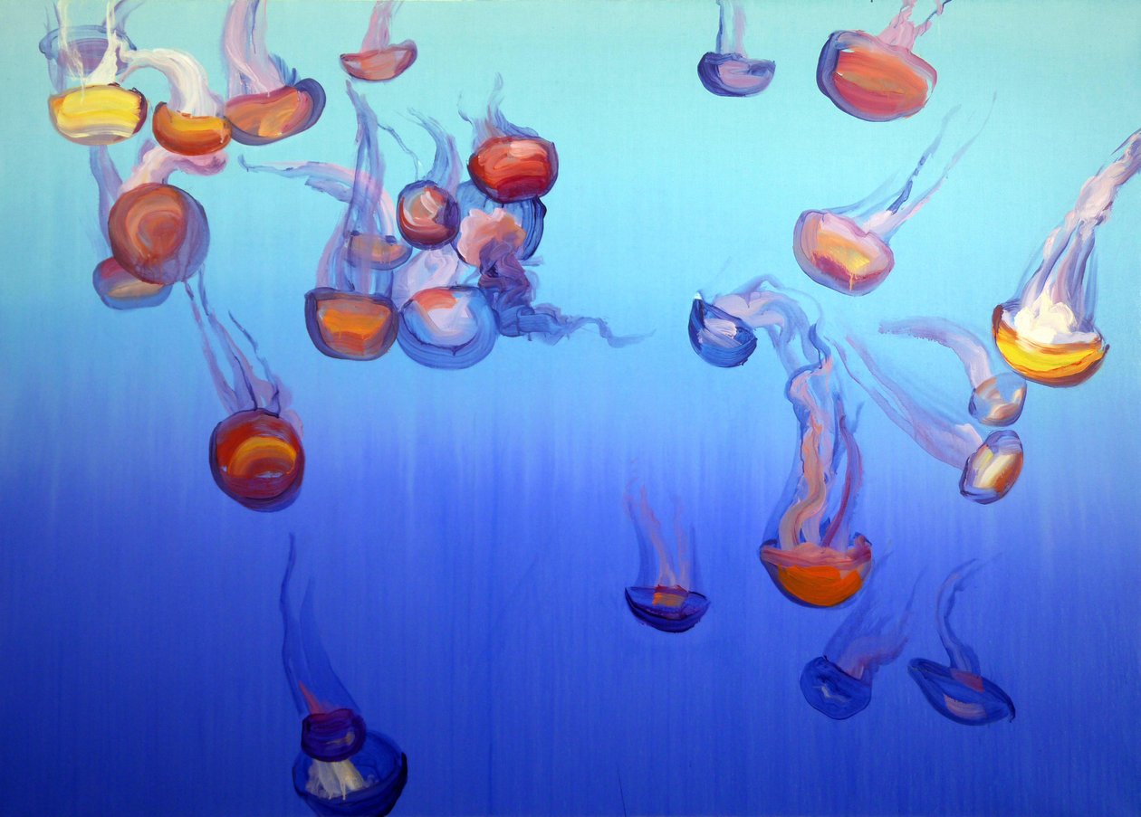 Méduses 4, 2012 (akryl na płótnie) autorstwa Olivier Morel