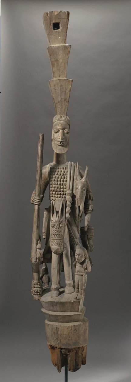 Słupek werandy Yoruba, Nigeria (drewno) autorstwa Olowe of Ise