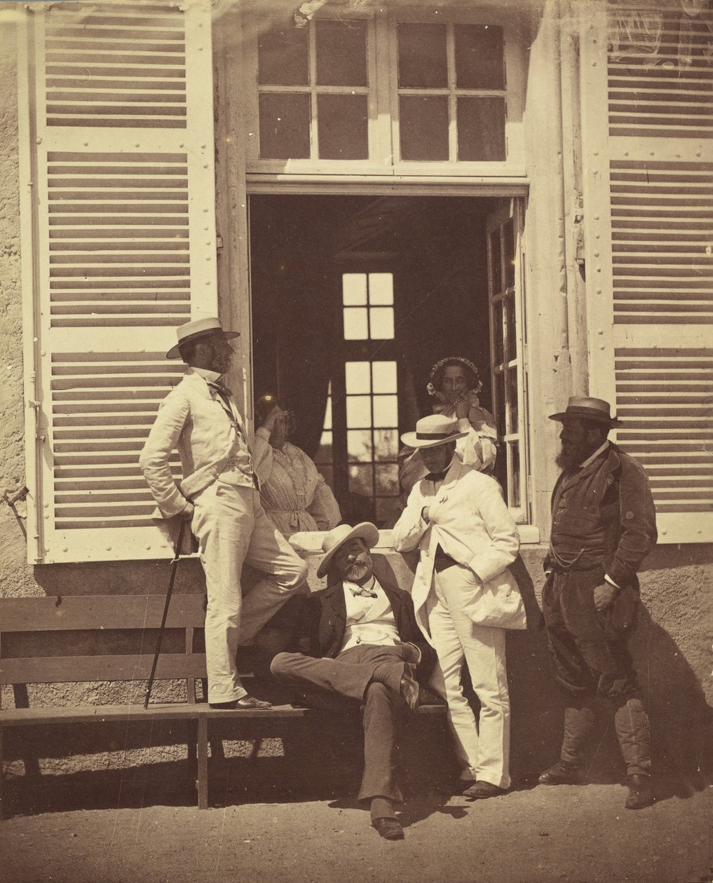 Niektóre znajome Louisa Roberta, ca. 1860. autorstwa Olympe Aguado