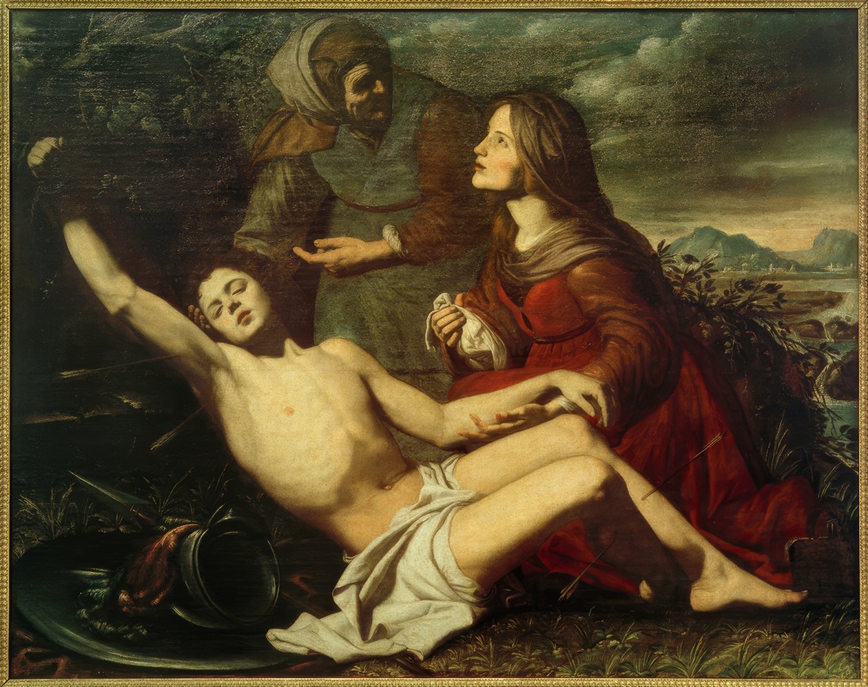 St.Sebastian v.St.Irene utrzymane autorstwa Onofrio Palumbo