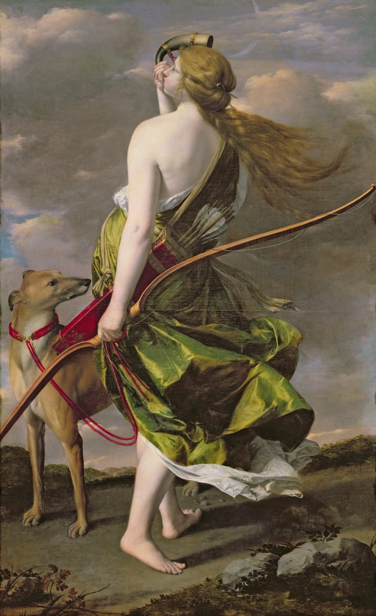 Diana Łowca, ok.1624-25 autorstwa Orazio Gentileschi