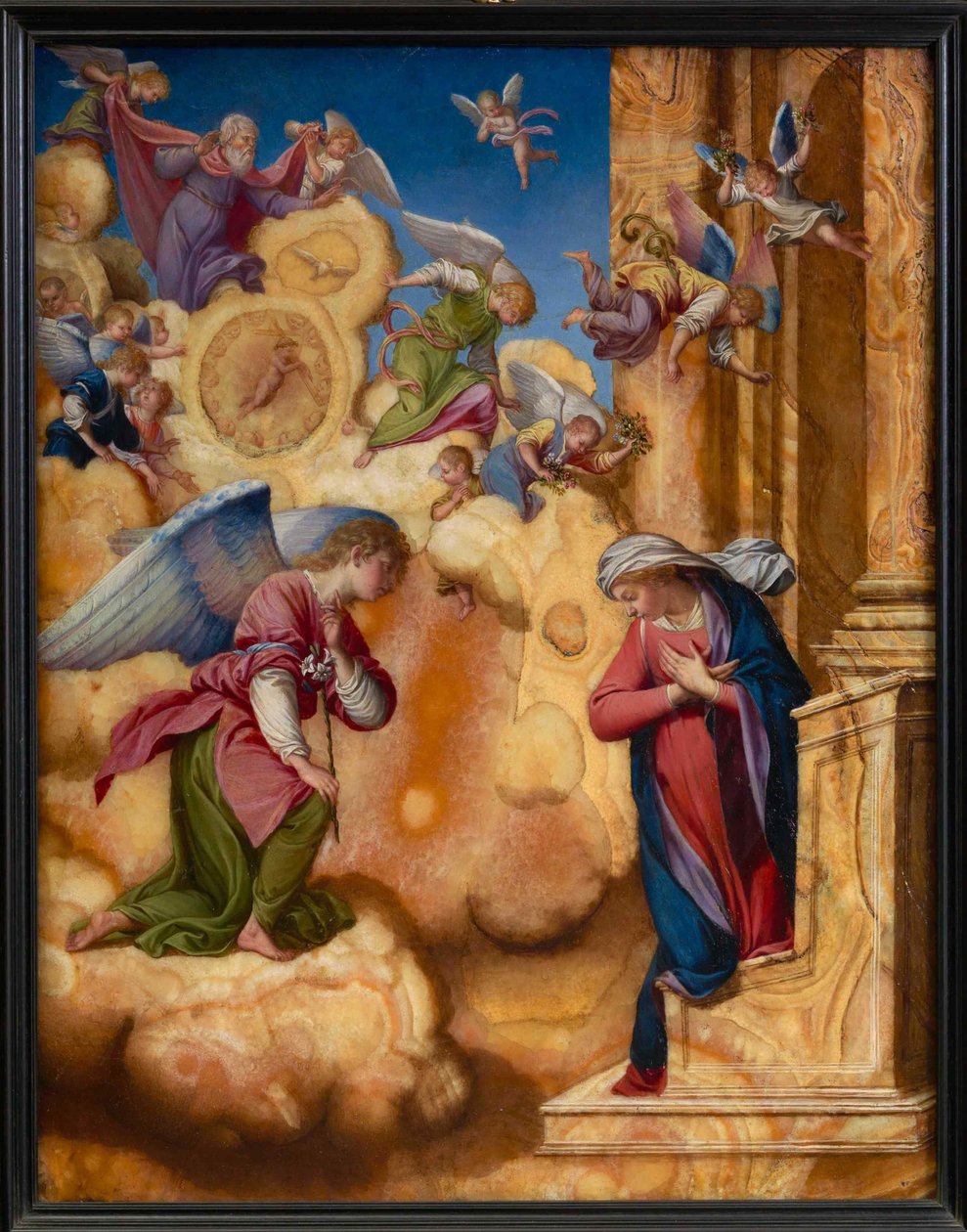Zwiastowanie, ok. godz. 1600. autorstwa Orazio Gentileschi