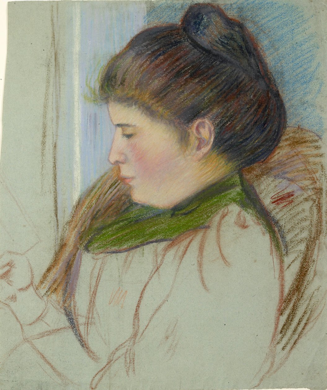 Głowa Estery L. Pissarro, ok. 1920-1940 r. autorstwa Orovida Camille Pissarro