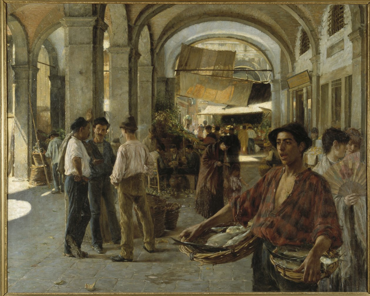Kryty wenecki targ, 1887 autorstwa Oscar Gustaf Bjorck