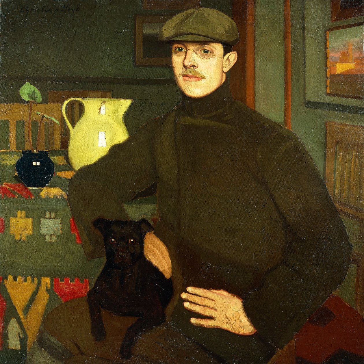 Portret Llewelyna Lloyda autorstwa Oscar Ghiglia