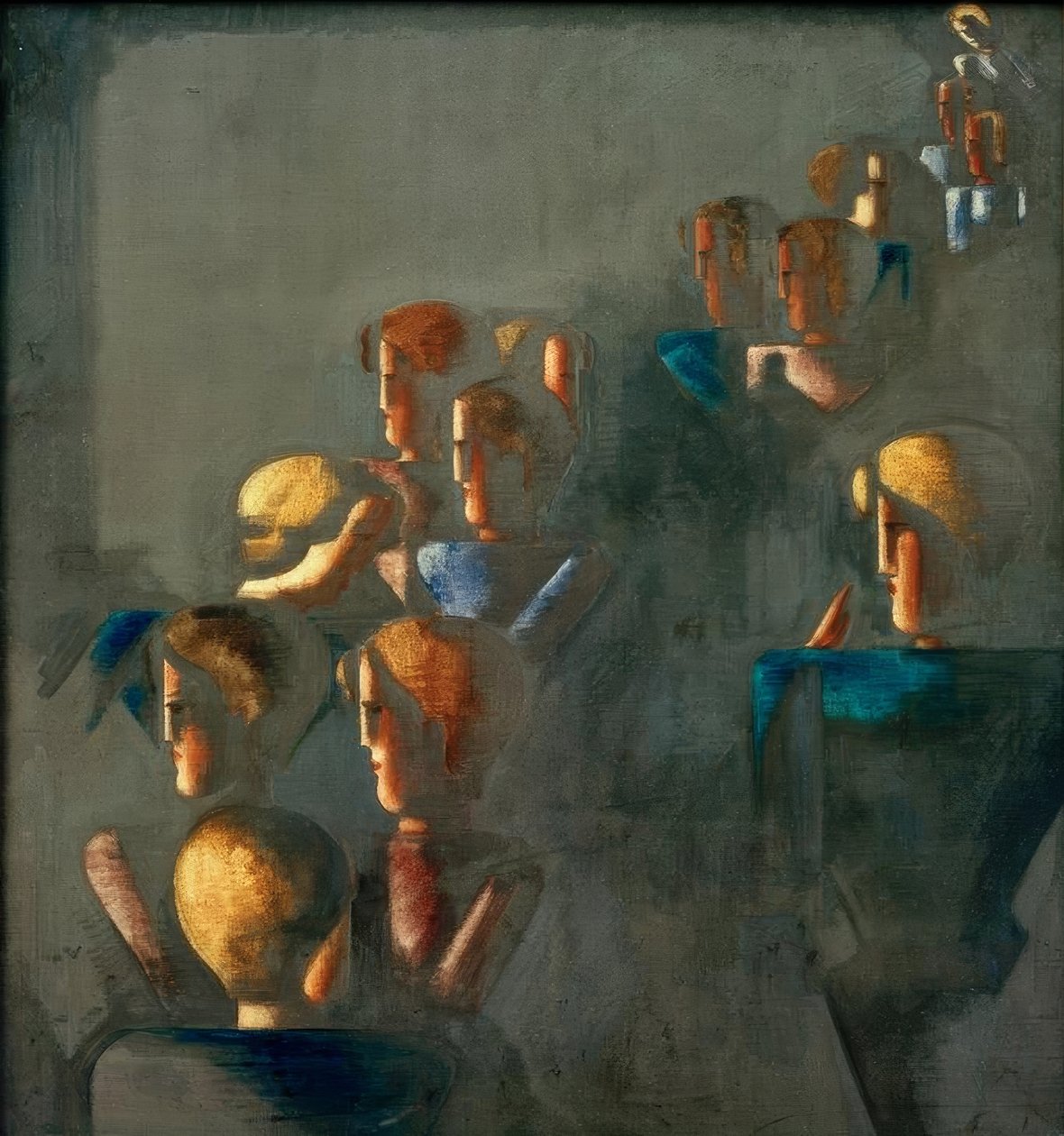 Niebieski obraz autorstwa Oskar Schlemmer