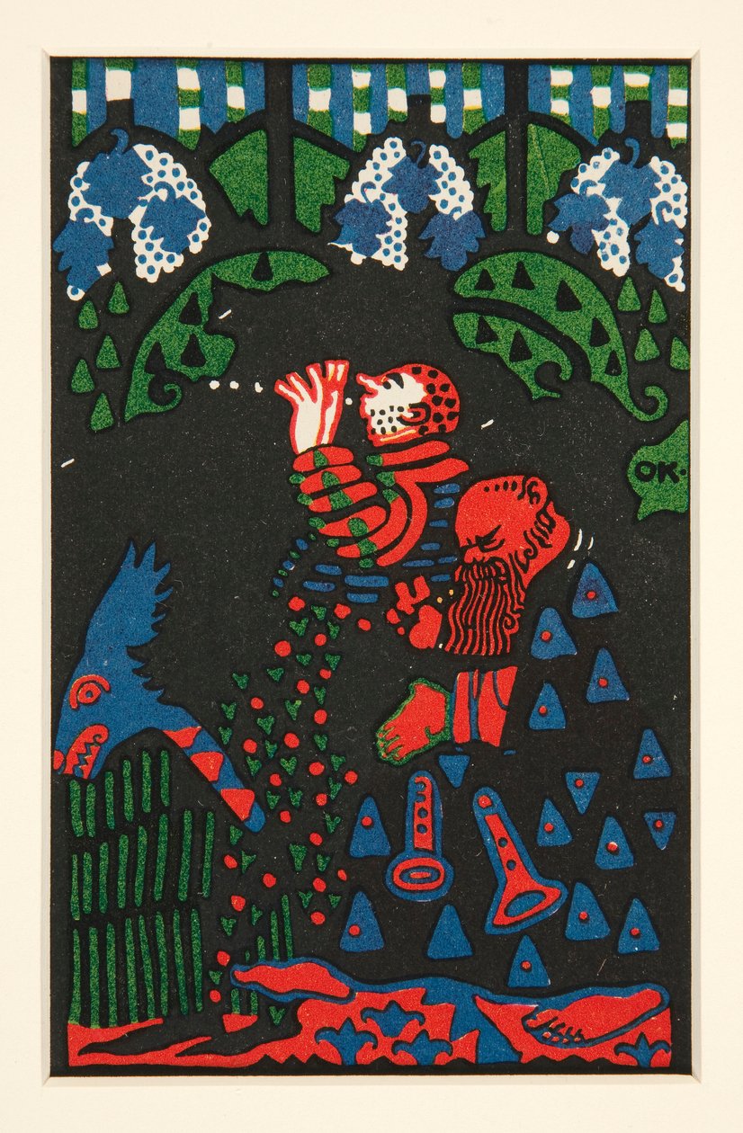 Dwóch muzyków autorstwa Oskar Kokoschka