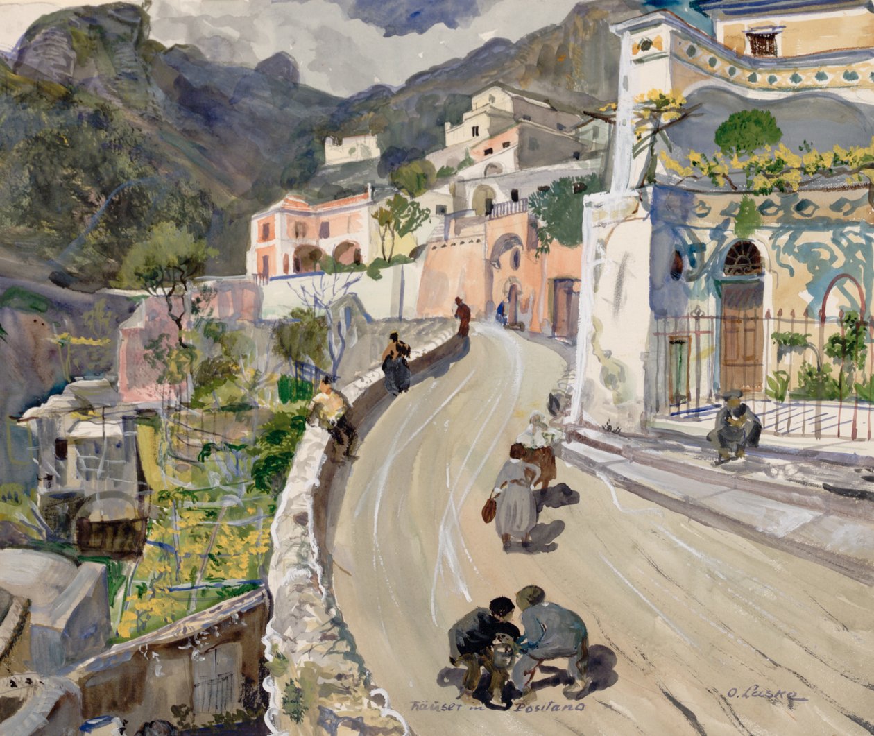 Widok na Positano autorstwa Oskar Laske