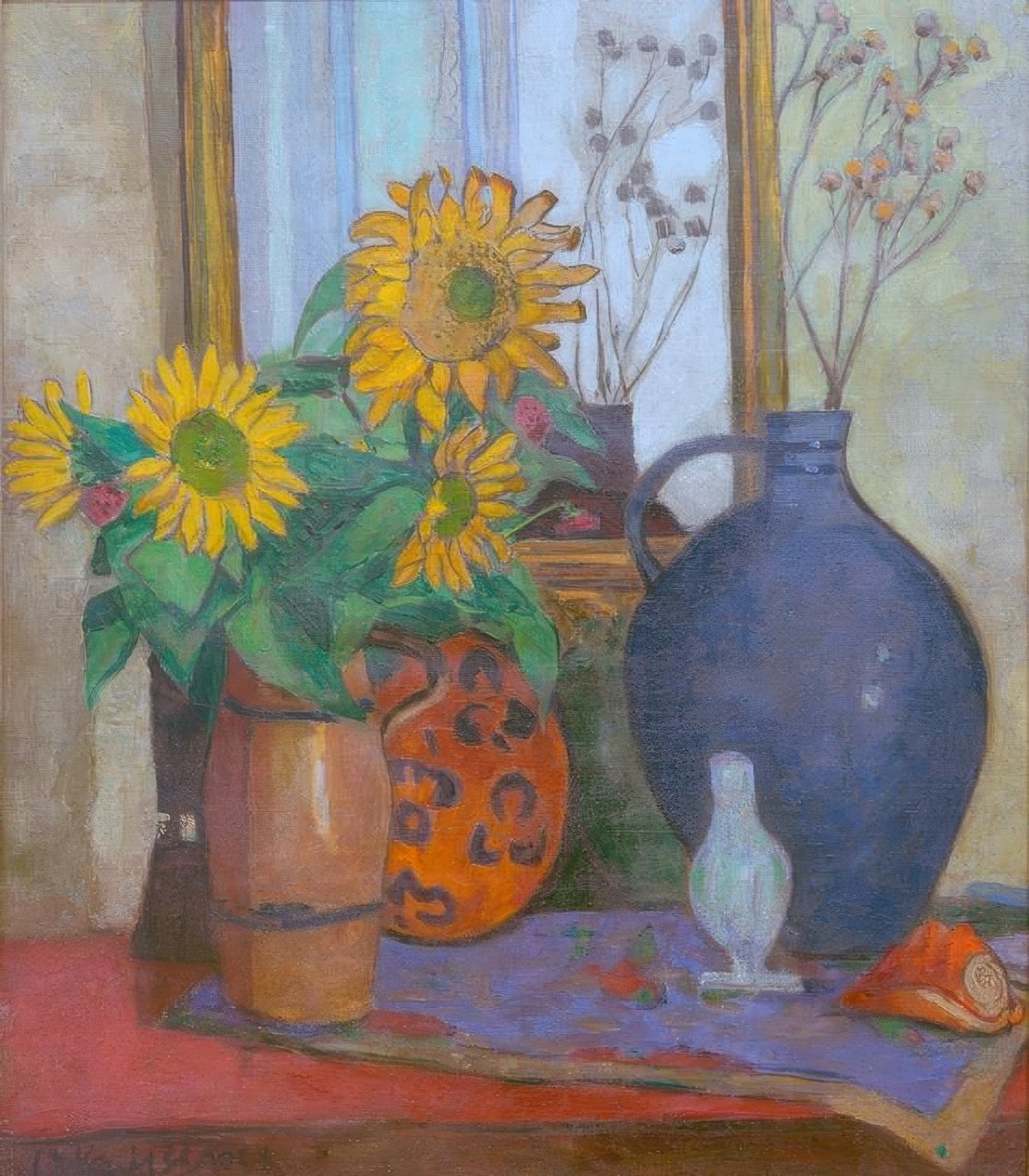 Słonecznik z miską Matisse autorstwa Oskar Moll