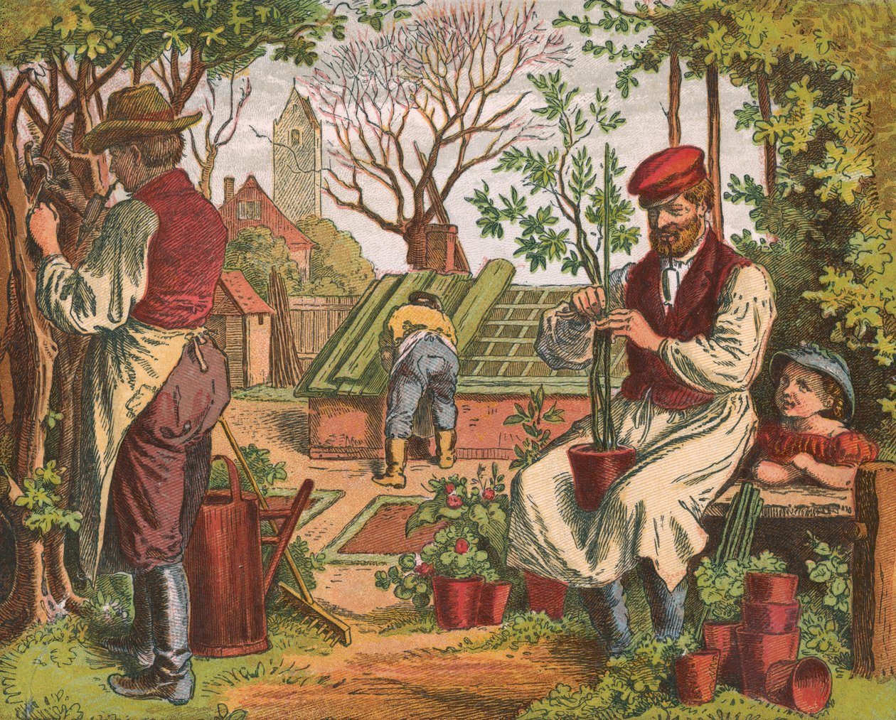 Ogrodnictwo, 1871 autorstwa Oskar Pletsch
