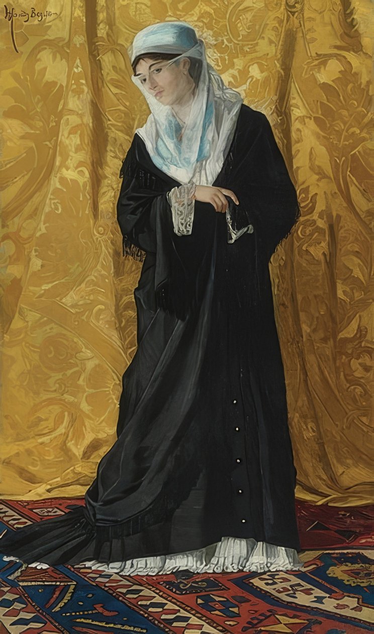 Pani z Konstantynopola. 1881 autorstwa Osman Hamdi Bey