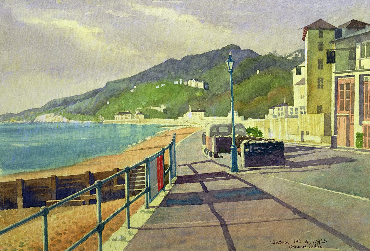 Ventnor, Isle of Wight (wc na papierze) autorstwa Osmund Caine