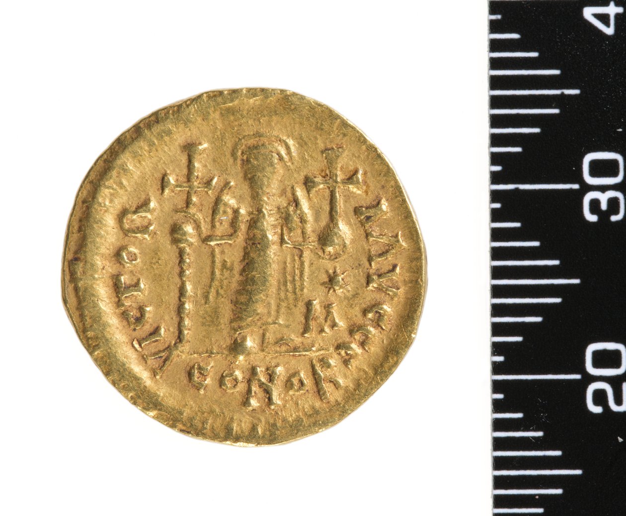 Moneta (rewers) c.534-548 (złoto) autorstwa Ostrogothic Ostrogothic