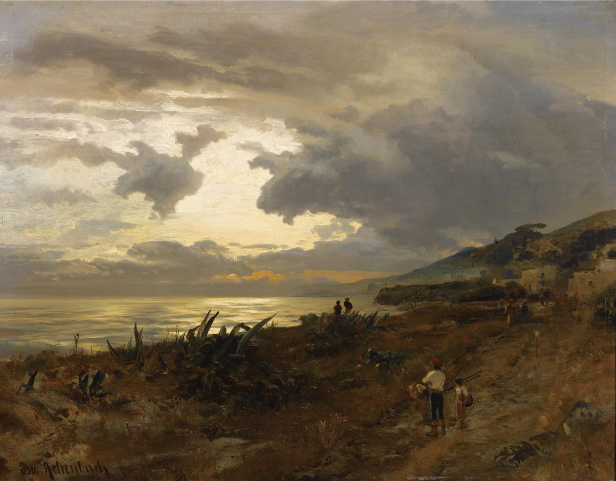 Wybrzeże Amalfi autorstwa Oswald Achenbach