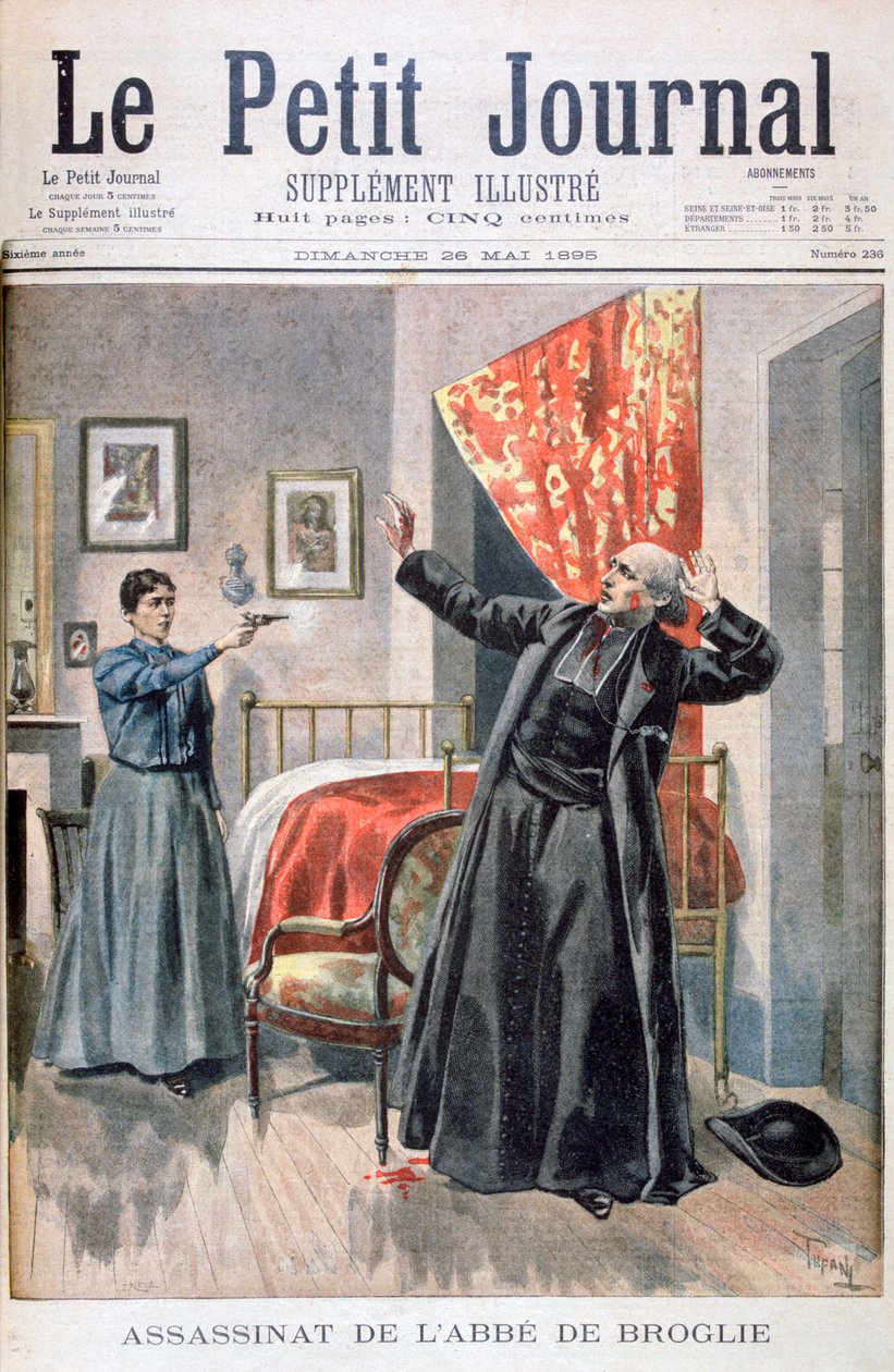 Zabójstwo opata Broglie, 1895. autorstwa Oswaldo Tofani