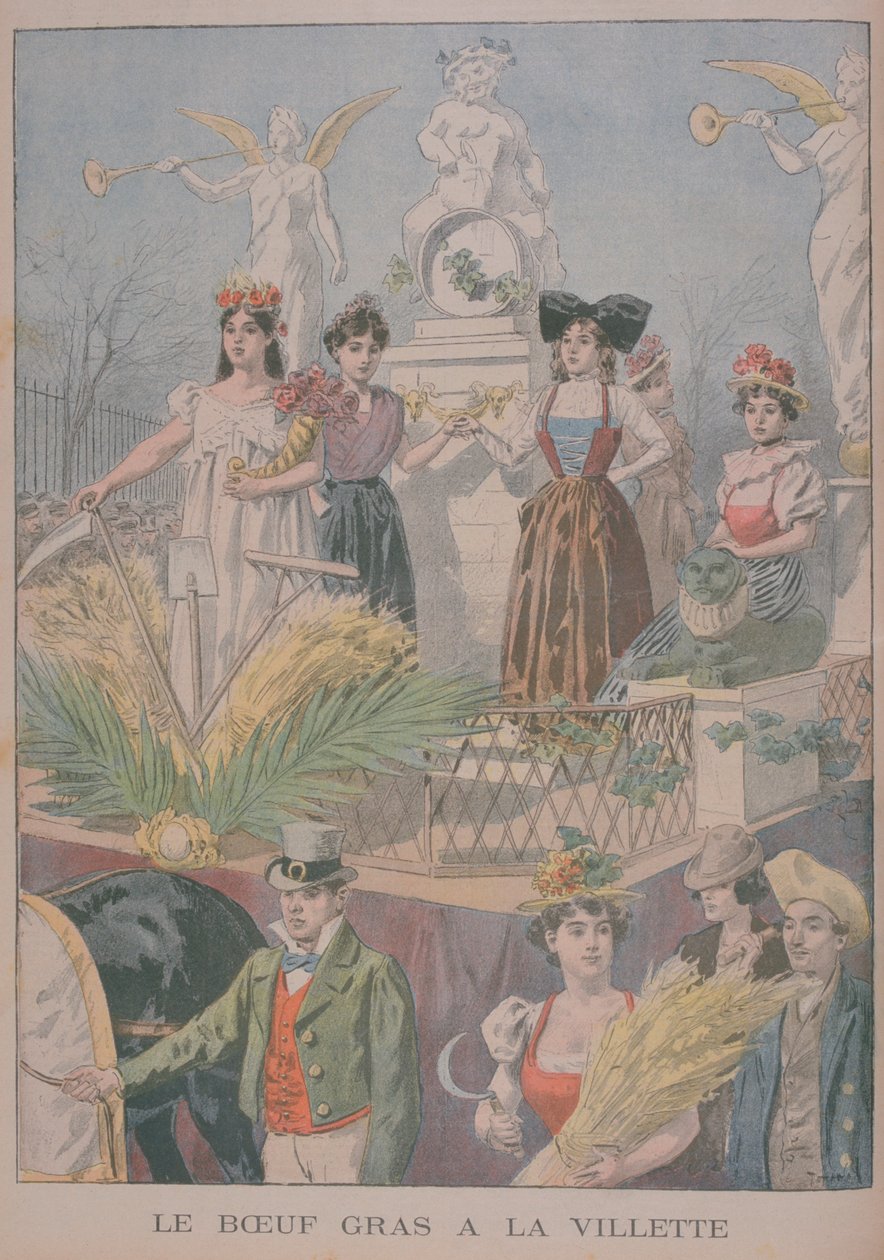 Uroczystość utuczonego wołu, Villette, Paryż, 1900 autorstwa Oswaldo Tofani