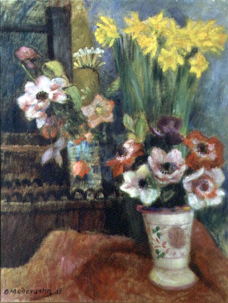Martwa natura z kwiatów, 1928 autorstwa Otto Modersohn