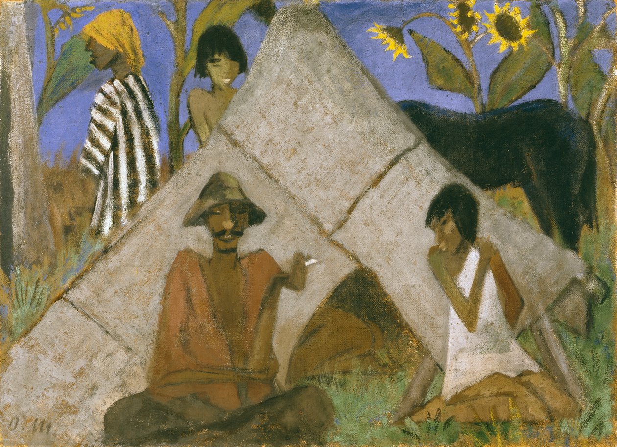 Obóz cygański, ok. 1925 r. autorstwa Otto Mueller
