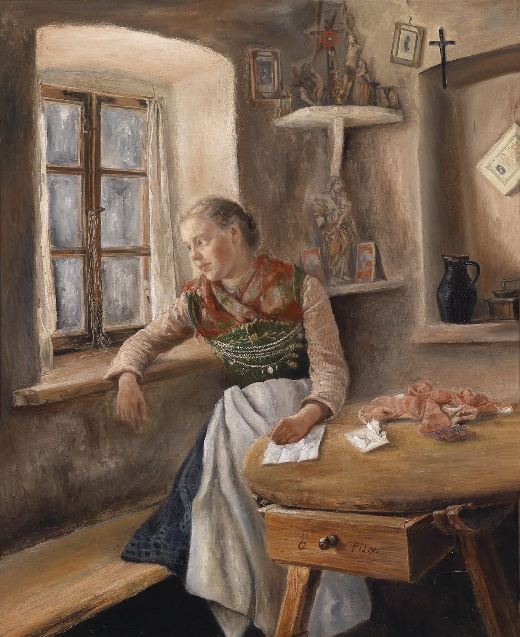 Dziewczyna przy oknie autorstwa Otto Piltz