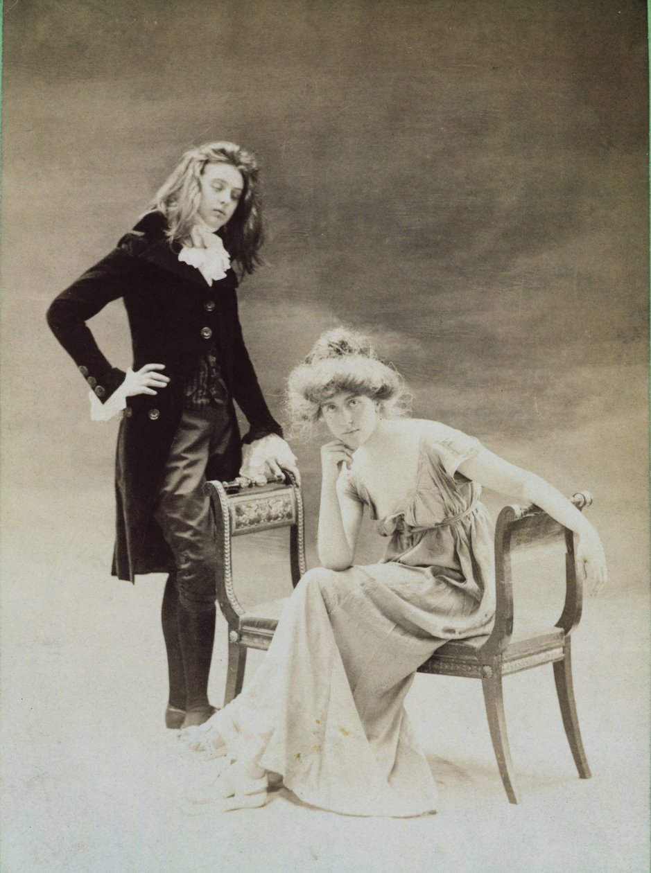 Nathalie Clifford Barney (1876-1972) i Renee Vivien (1877-1909) koniec XIX wieku autorstwa Otto Studio