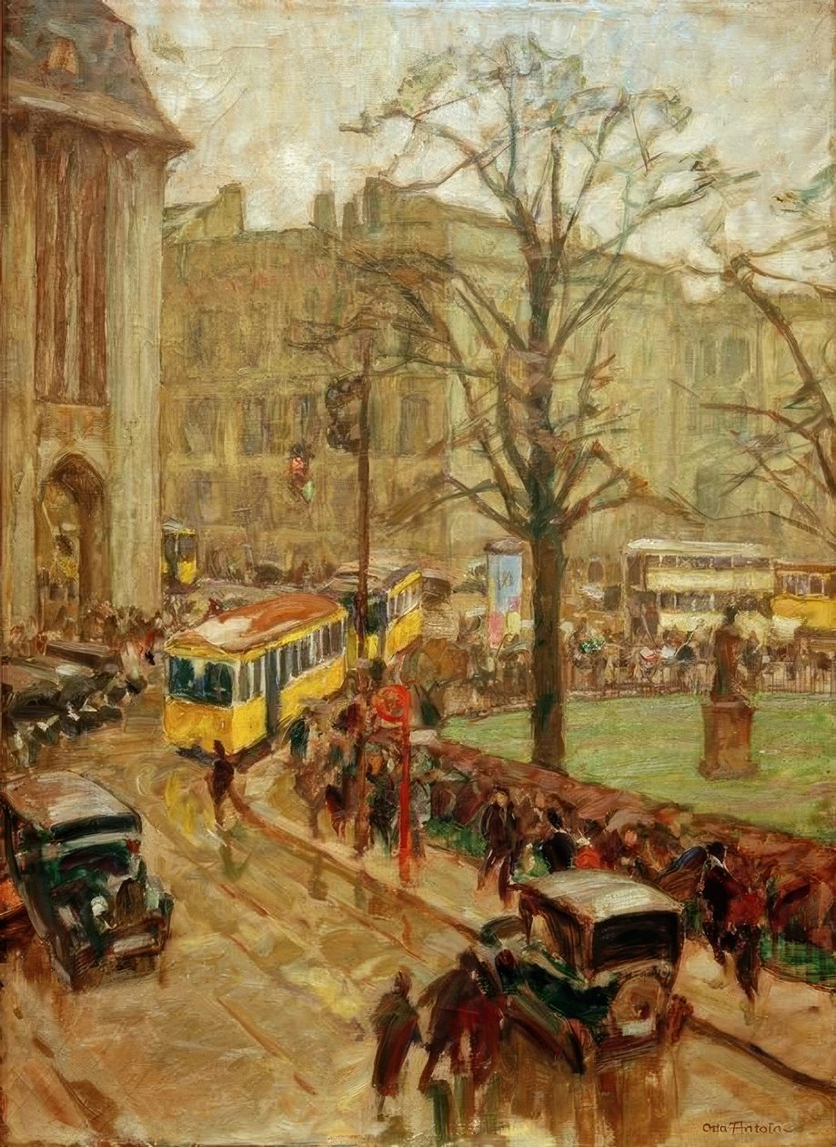 Plac w Lipsku autorstwa Otto Antoine