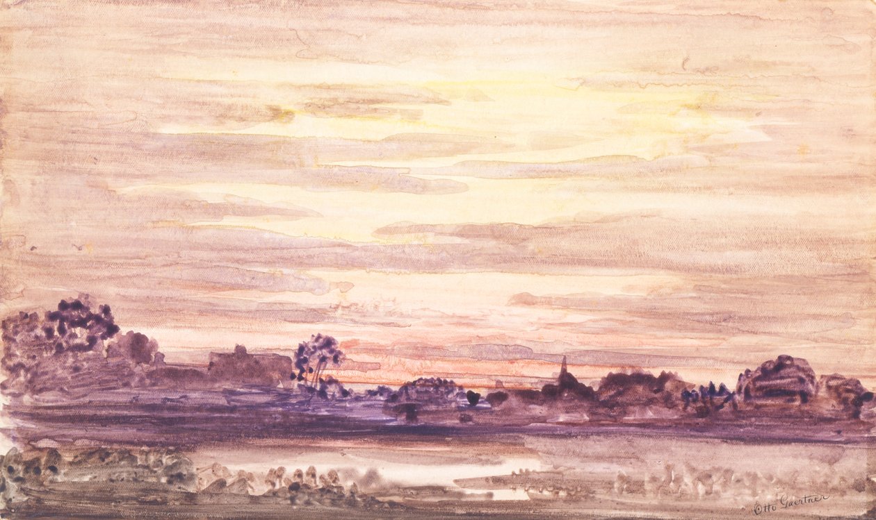 Zachód słońca po burzy, ok. godz. 1900. autorstwa Otto Gaertner