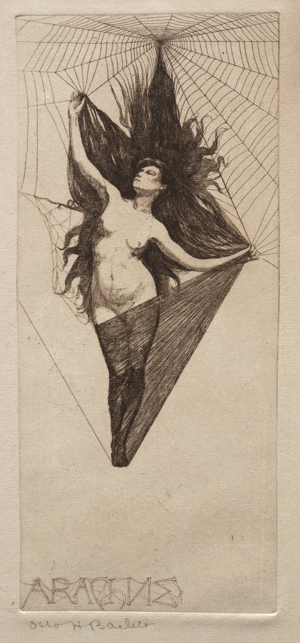 Arachne, XIX wiek. autorstwa Otto H. Bacher