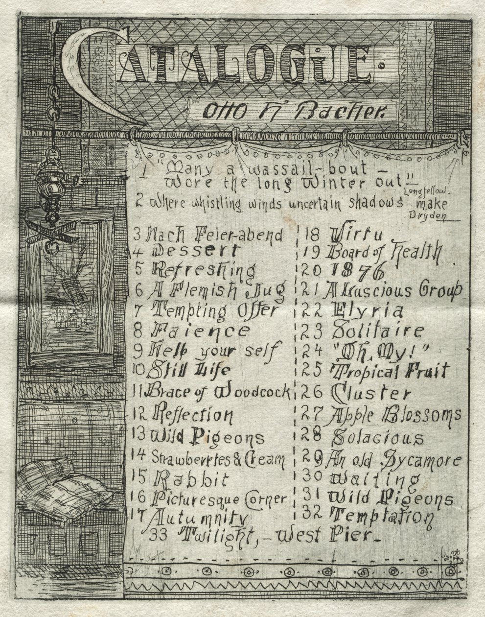 Katalog, 1878. autorstwa Otto H. Bacher