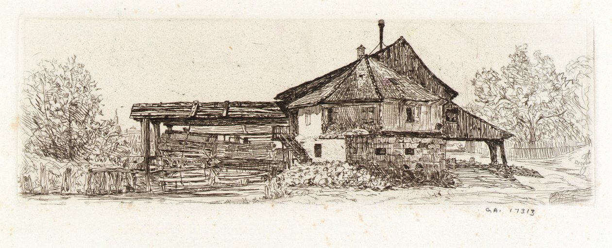 Dunaj, stary młyn autorstwa Otto H. Bacher