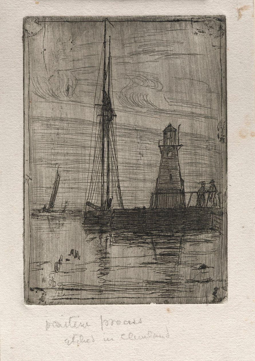 Molo rzeczne, 1890. autorstwa Otto H. Bacher