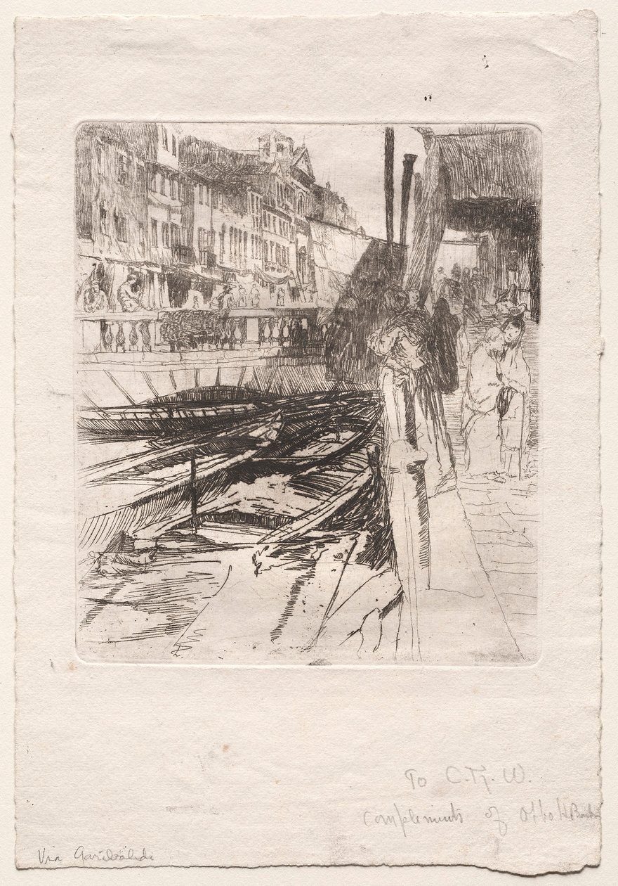 Via Garibaldi, koniec XIX-początek XX wieku. autorstwa Otto H. Bacher