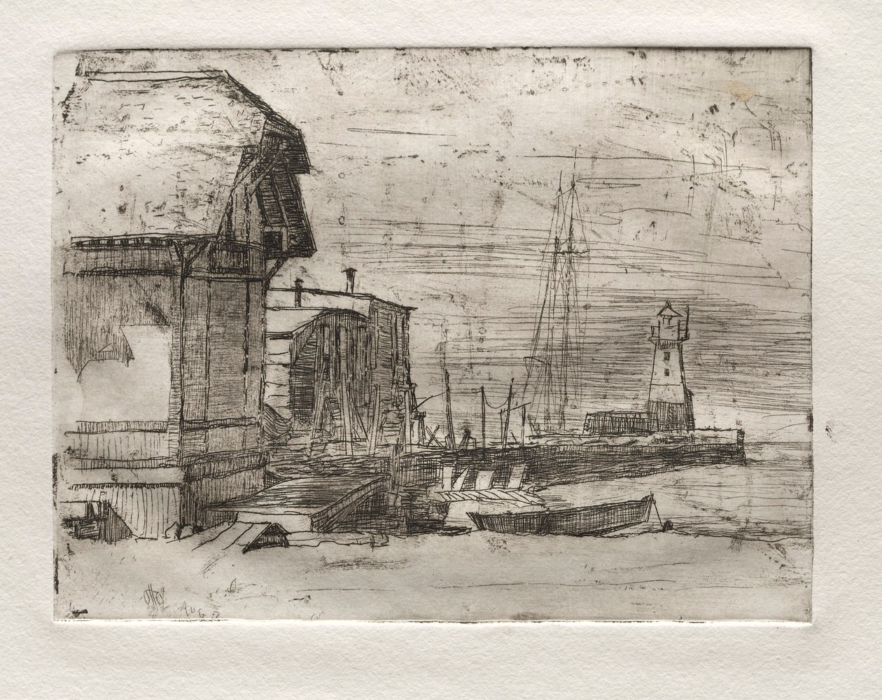 Zachodnie molo, 1878. autorstwa Otto H. Bacher