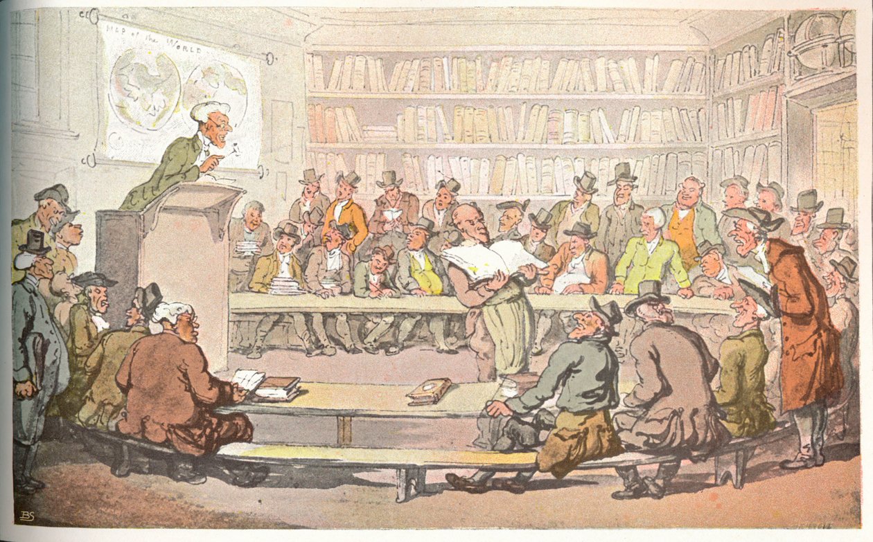 „Aukcja książki”, ok. 1810 r. autorstwa Otto Limited