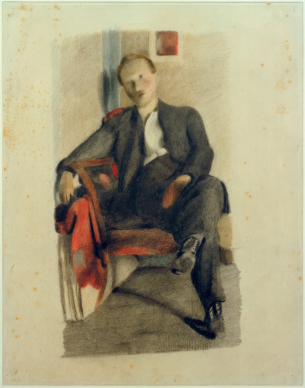 Portret młodego mężczyzny, siedzącego autorstwa Otto Meyer Amden