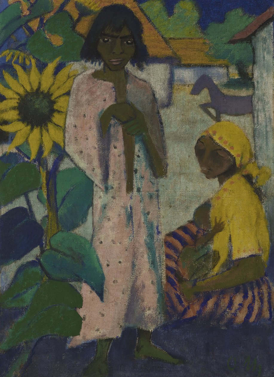 Cyganie ze słonecznikami, 1927. autorstwa Otto Mueller