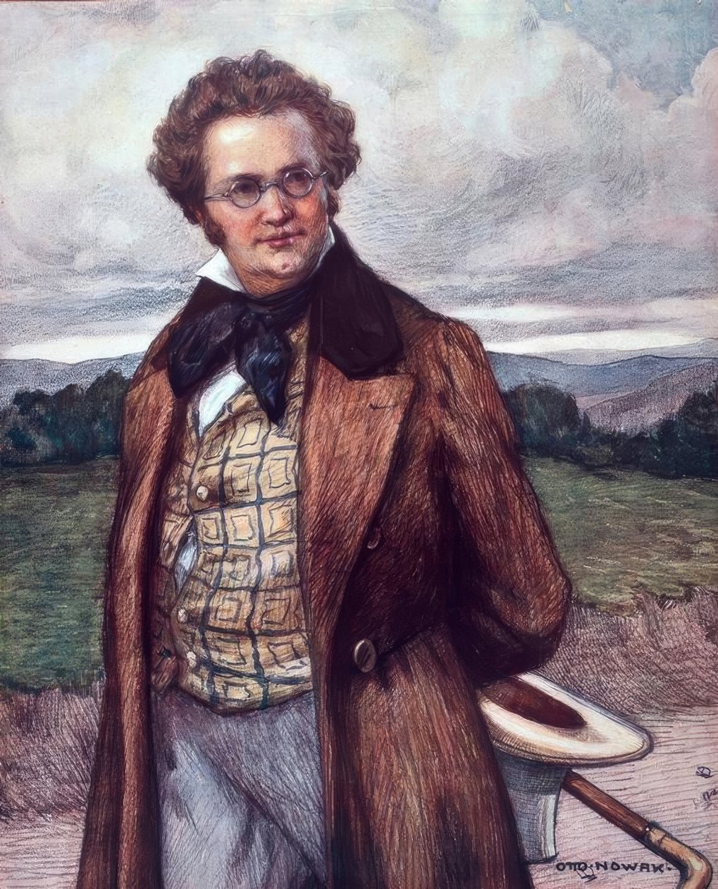 Schubert jako piechur / Nowak 1900 autorstwa Otto Robert Nowak