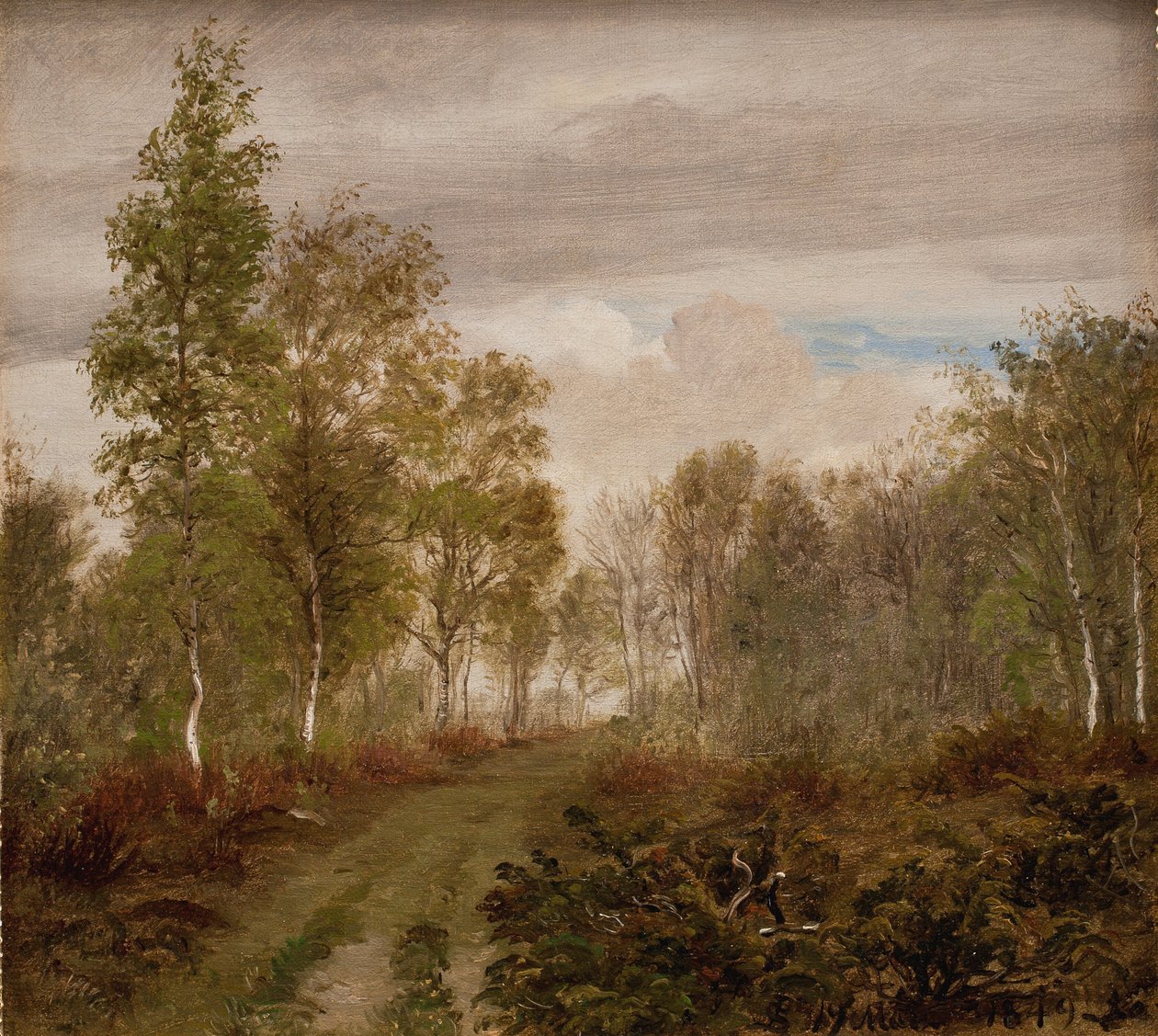 Brzozy na Læsø po deszczu autorstwa P.C. Skovgaard