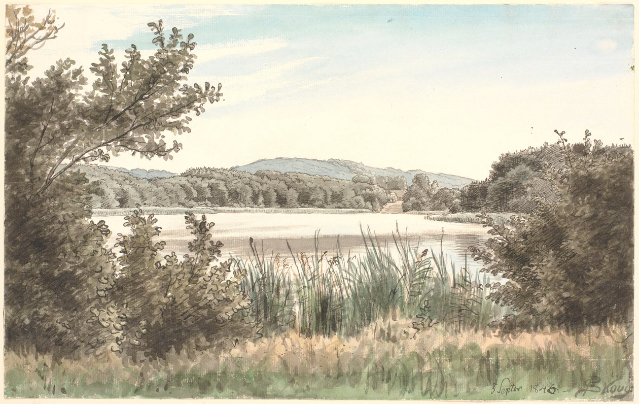 Hundesøen na Møen. autorstwa P.C. Skovgaard