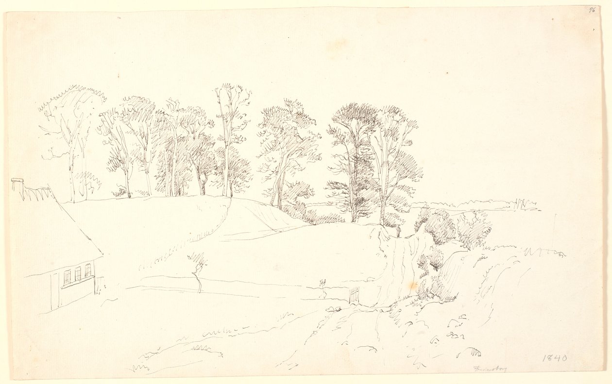 Krajobraz z drzewami. autorstwa P.C. Skovgaard