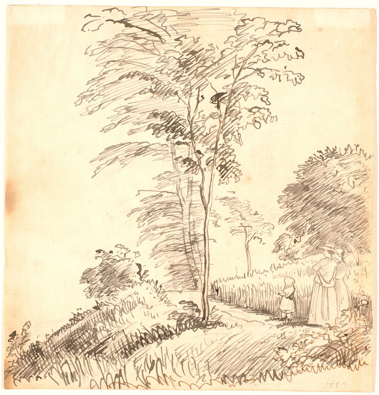 Spacerując ścieżką (prawdopodobnie Vedbæk). autorstwa P.C. Skovgaard
