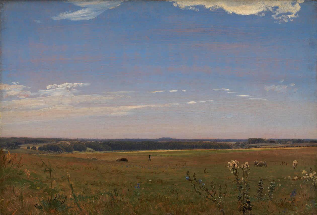 Widok na dwór Beldringe autorstwa P.C. Skovgaard
