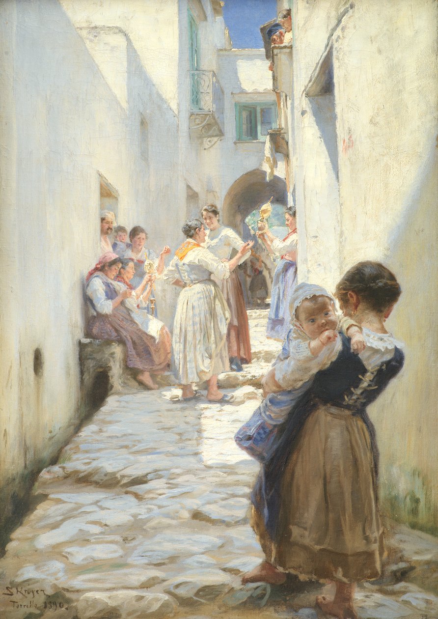 Ulica w Torello, Włochy autorstwa Peder Severin Krøyer