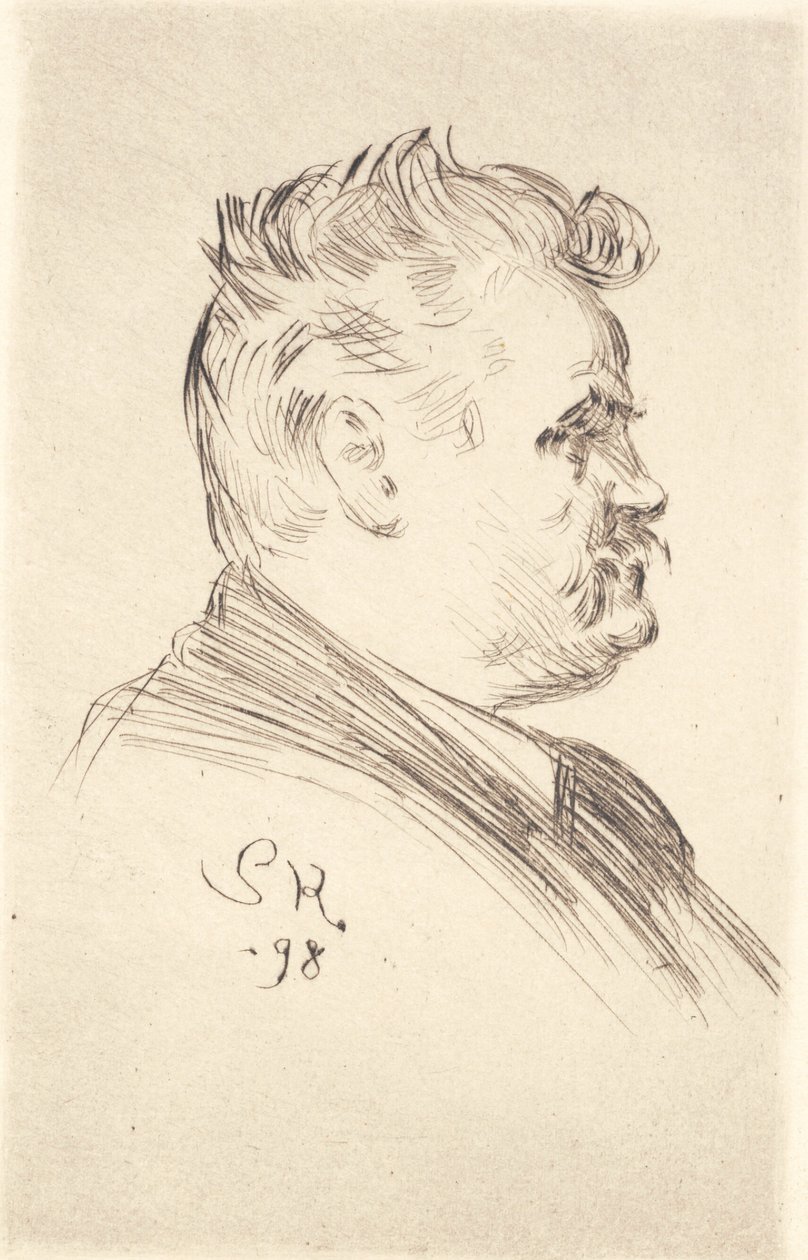 Portret Carla Lochera, profil autorstwa Peder Severin Krøyer