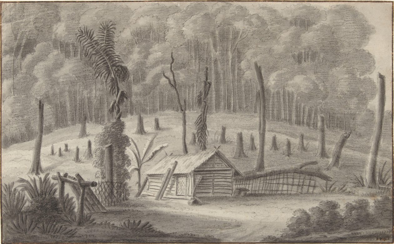 Kampong Tji Badak w Holenderskich Indiach Wschodnich autorstwa P.T. Bik (possibly)