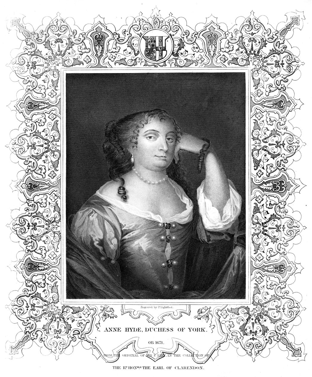 Anne Hyde, księżna Yorku. autorstwa P. Lightfoot