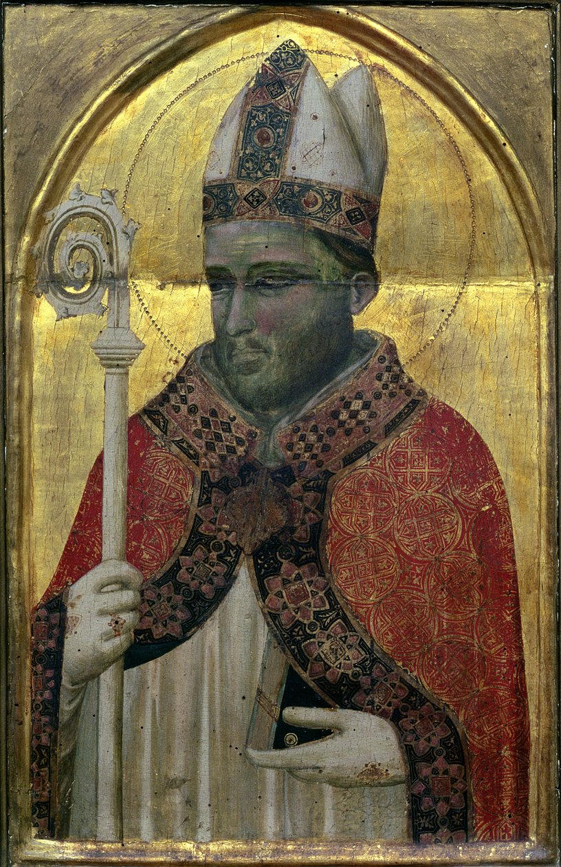 Św. Proculus tempera na panelu autorstwa Pacino di Buonaguida