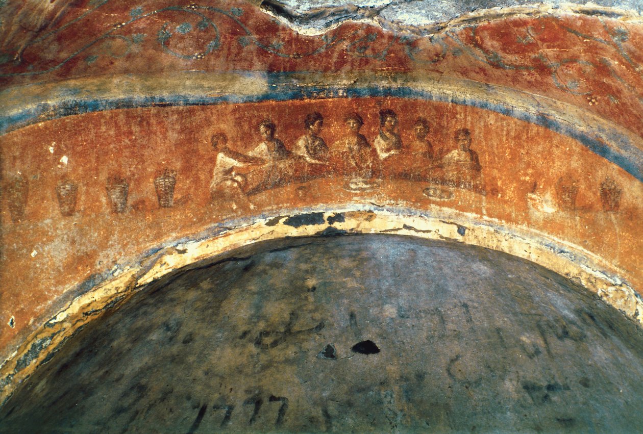 Eucharystia (fresk) autorstwa Paleo Christian