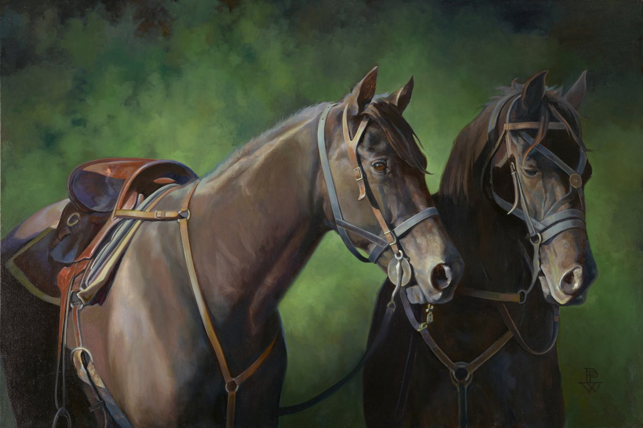 Silent Partners, 2011 (olej na płótnie) autorstwa Pamela Patrick White
