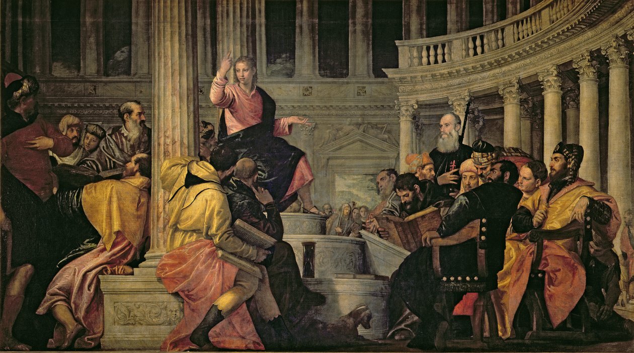 مسیح په معبد کې د ډاکټرانو سره، 1548 پولی autorstwa Paolo Veronese