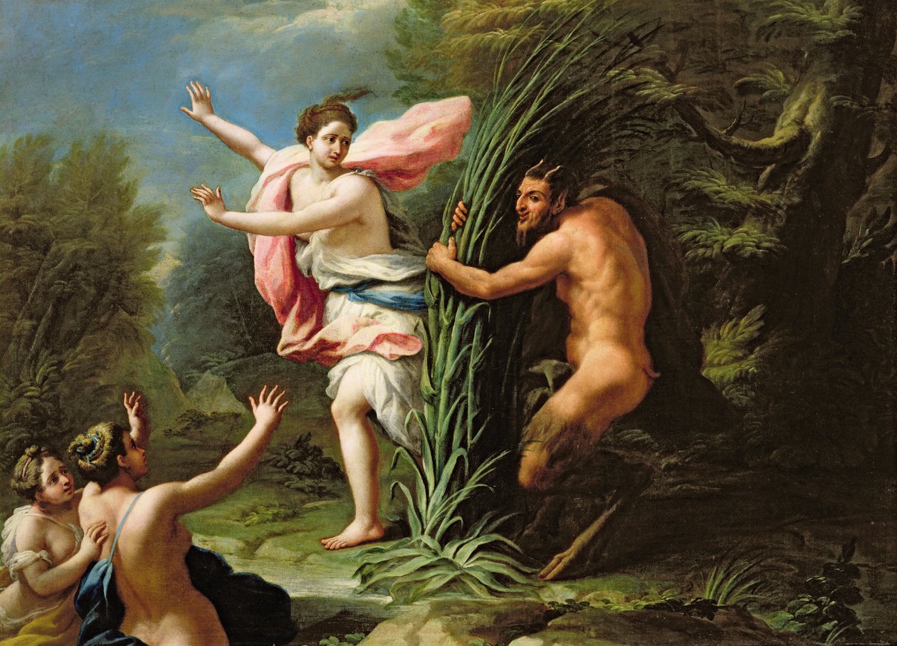 Patelnia i Syrinx (olej) autorstwa Paolo di Matteis